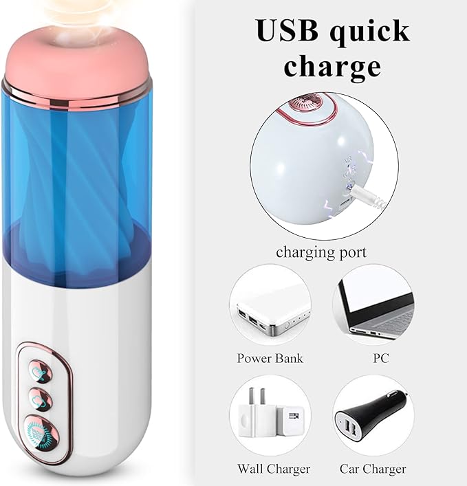 New Automatic Male  7 Vibration & Suction Hands Free Pocket